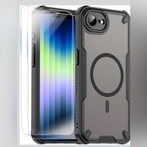 Protective Black Phone Case with Screen Protector